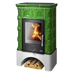 Kachlová kamna ABX Britania s výměníkem, moosgrün